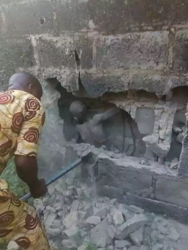 The True Story of the 12-year-old Boy Found Buried Alive in a Moulded Wall in Ondo State (Photo)
